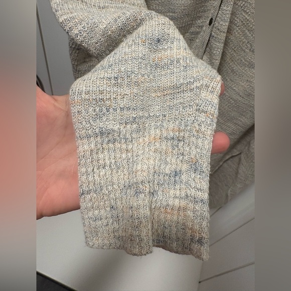 Free People Beige Heathered V-Neck Cardigan Sweater - Picture 5 of 7